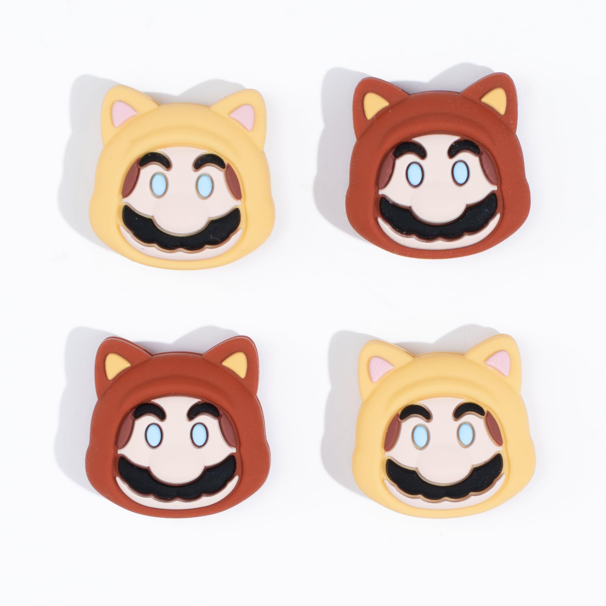 Yocore Cute Switch Thumb Grip Caps,Soft Silicone Thumb Grips,Analog Soft Silicone Joystick Caps Stick Caps for Switch/OLED/Switch Lite,4 Pcs-SGG