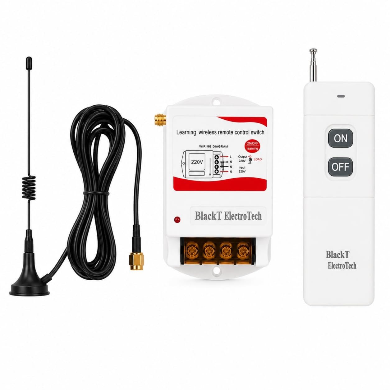 Blackt Electrotech 230 Volt 30Amps Long Range Up to 5KM Remote Control Switch for Water Pump, Motor & Industrial EquipmentRF | Heavy Duty Remote ON/OFF Controller-image-36