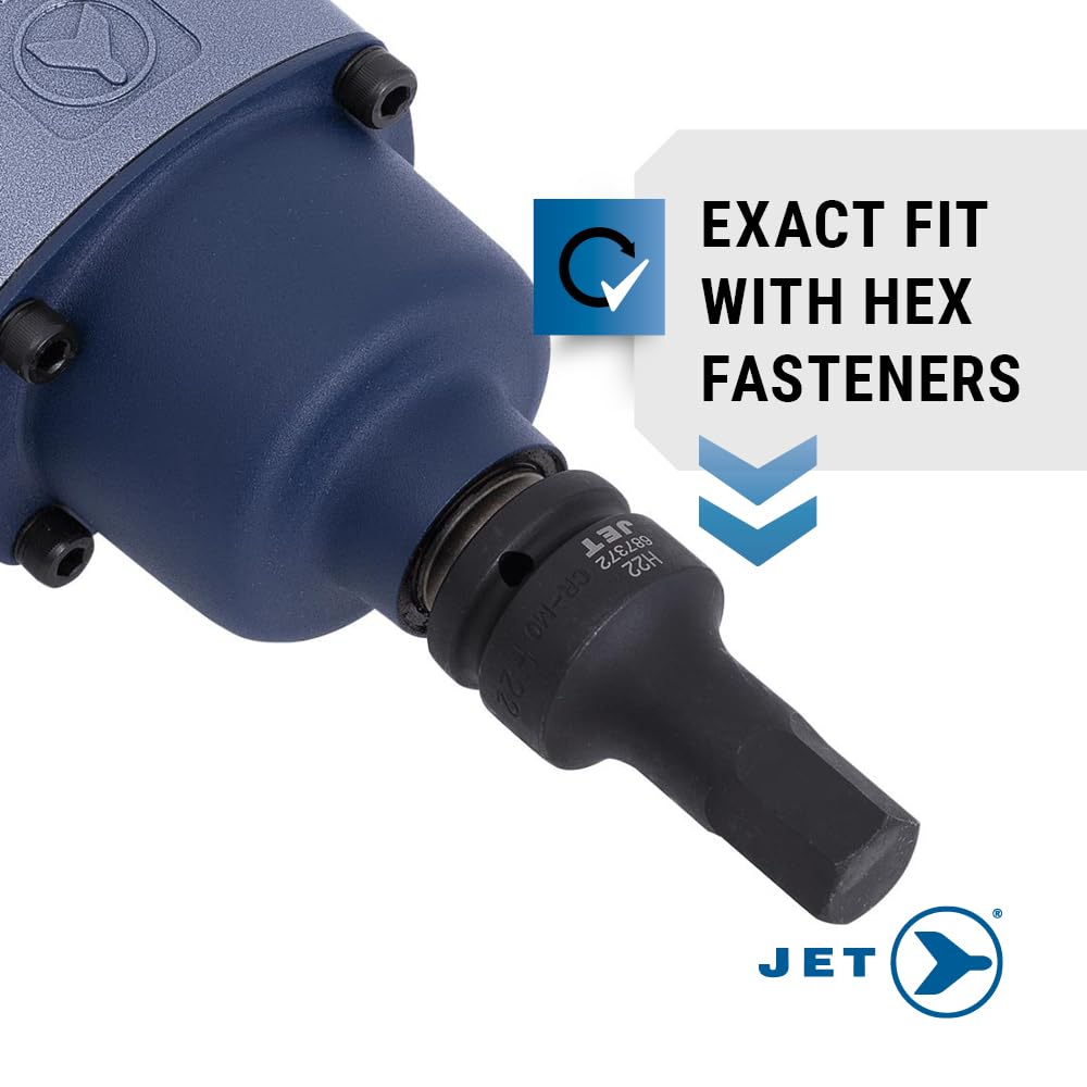 JET 3/4-Inch Drive Impact Socket Set - Metric Hex Bit Impact
