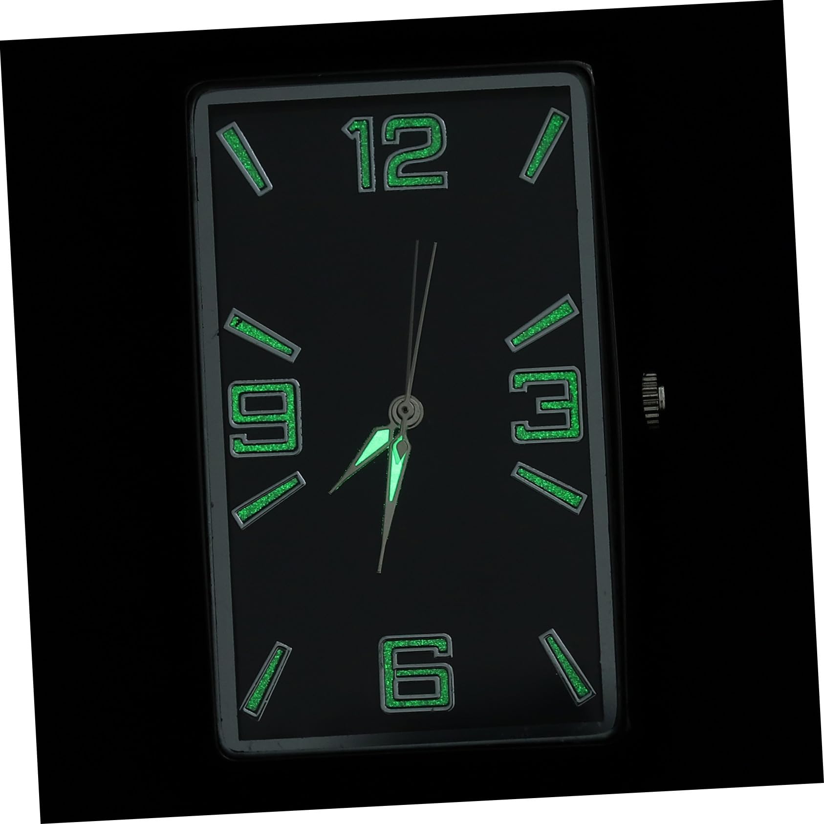 Reloj Salpicadero del Coche Cuadrado Negro de Aleación