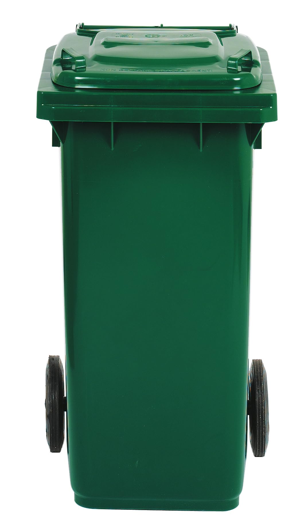Mobil Plastic - Bidone Raccolta Differenziata 120 Litri con Coperchio e Ruote per Esterni | Colore Verde Scuro | Plastica Resistente | Certificato UNI EN 840