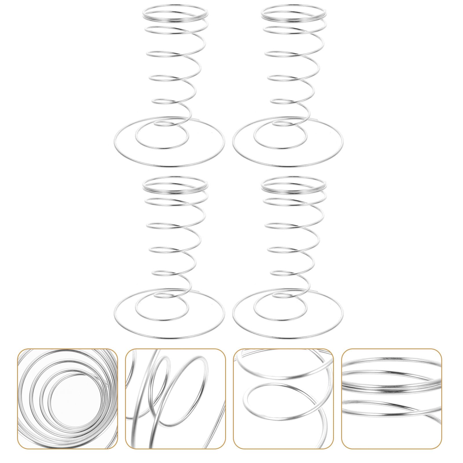 Générique Porte-Cône Inox 4 Unités, Support de Table pour Cornets de Glace, Adapté aux Mariages et Événements Gourmands