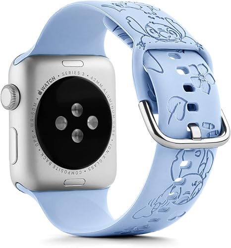 Miniatura 2 de Engraved Sport Strap Compatible with Apple Watch Bands 38 40 41 42 44 45mm, Women Man Cute Soft Silicone Wristband Replacement iWatch Series 8 7 6 5