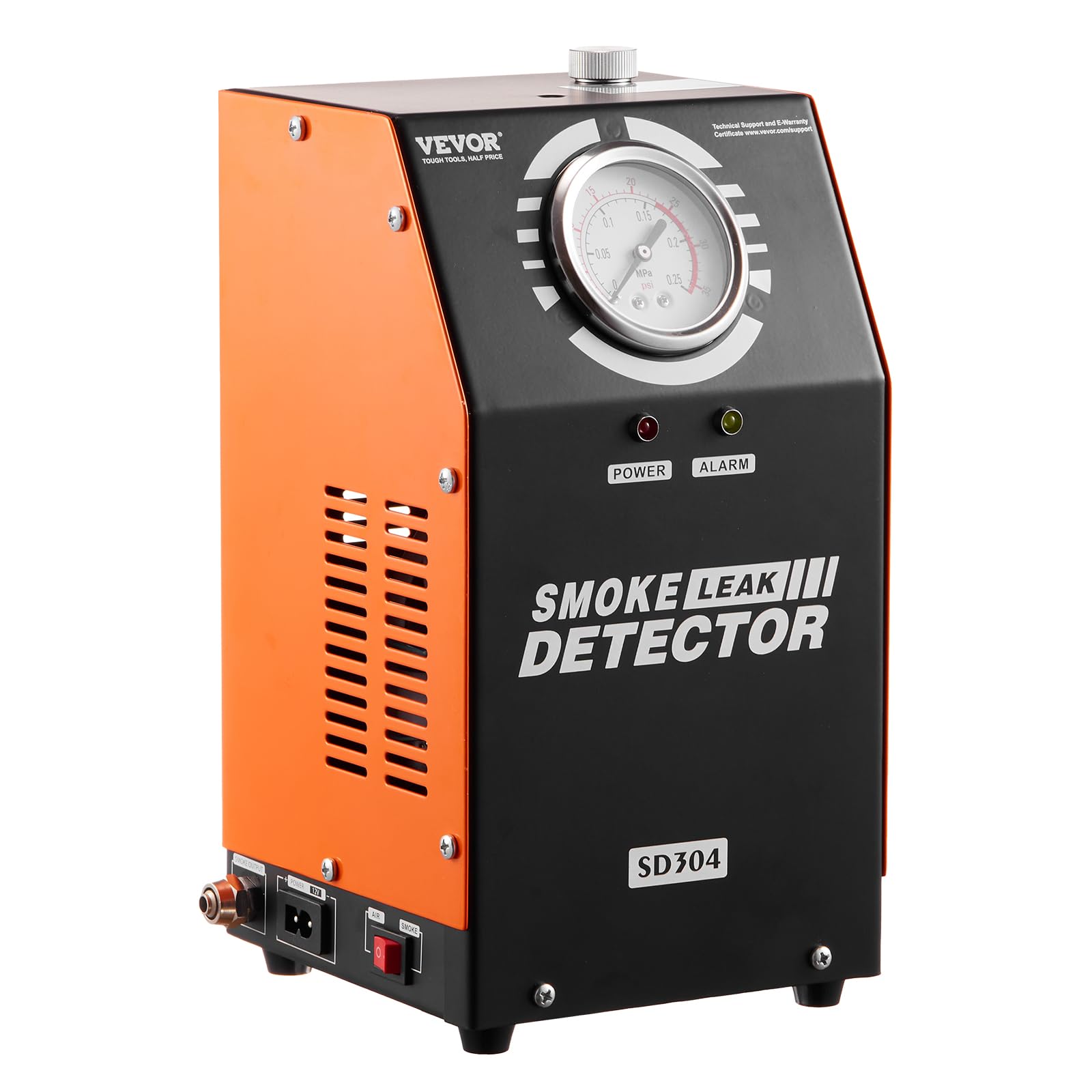 VEVOR Máquina Detectora de Fugas de Humo para Automóvil de 8 L/min, Modo de Humo en Modo Aire, Detector de Fugas, Dispositivo de Diagnóstico de Fugas -20 °C a 75 °C, 154 x 173 x 290 mm, 19-23 PSI