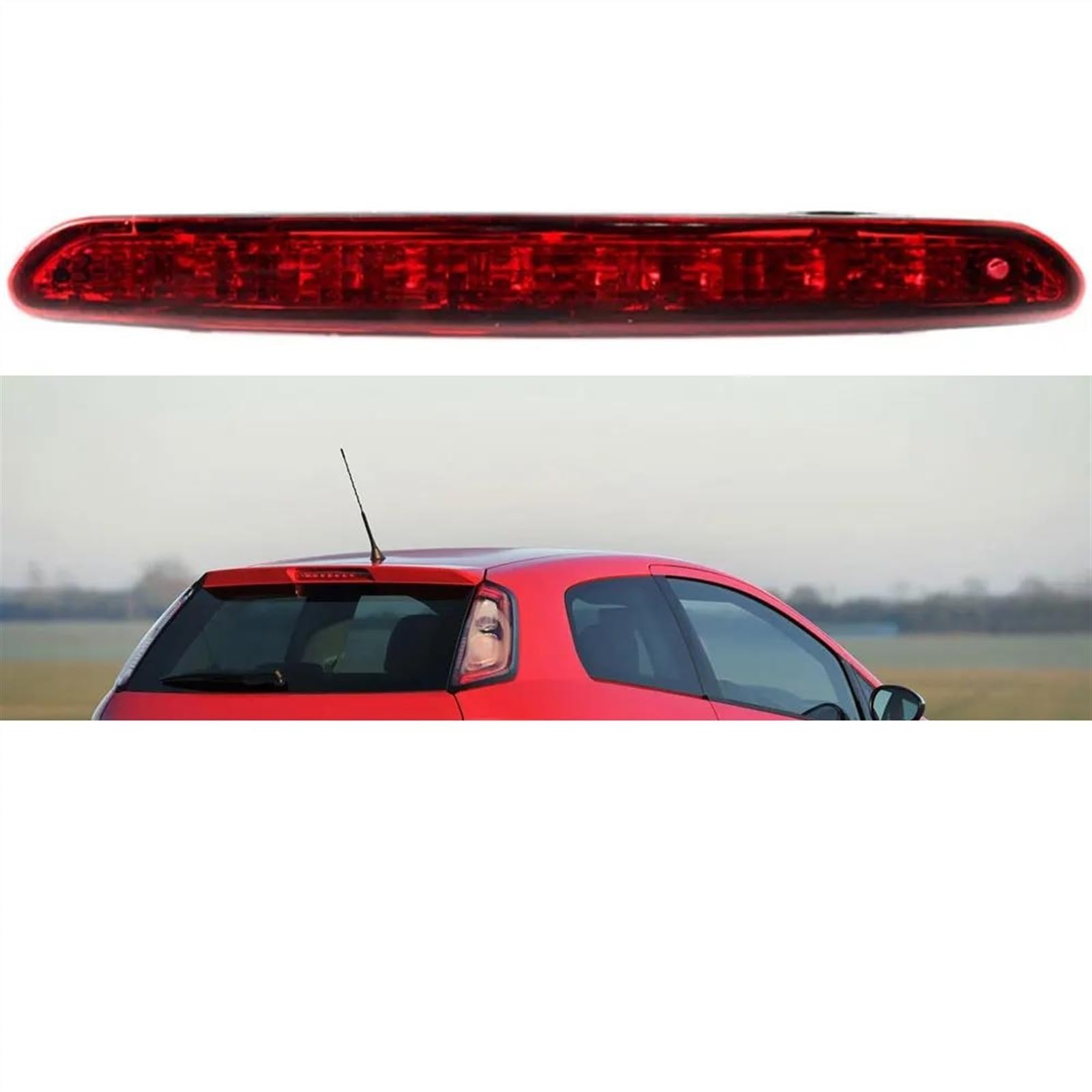 Luce freno di alto livello Compatibile Con Fiat Per Grande Per Punto Evo Per Punto Per Abarth 51974522 3RD Fanale Posteriore Luce Freno Lampada Stop Posteriore Lampada Aggiuntiva A Montaggio Alto