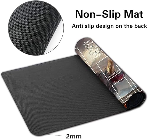 Miniatura 4 de LIUYANZE Juego de mesa MTG Playmat tamaño 23.6 x 13.8 in, alfombrilla de mouse compatible con alfombrillas TCG RPG CCG (Phenax, God of