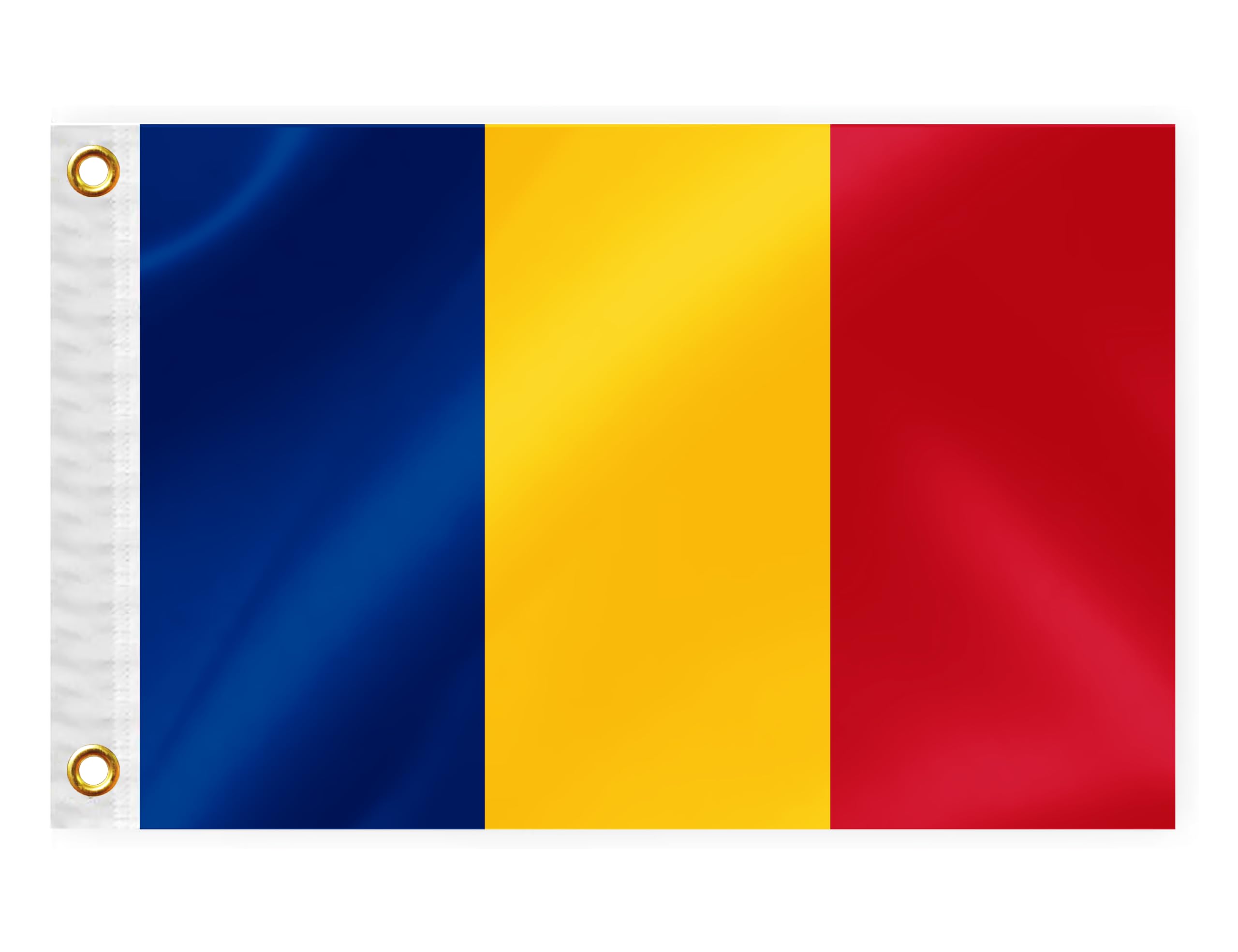 Romania Boat Nautical Flag 12x18IN Double Sided Romanians Marine Banner Nylon Small Yacht Sail Pontoon ATV Bike Truck Motorcycle Flag with 2 Brass Grommets