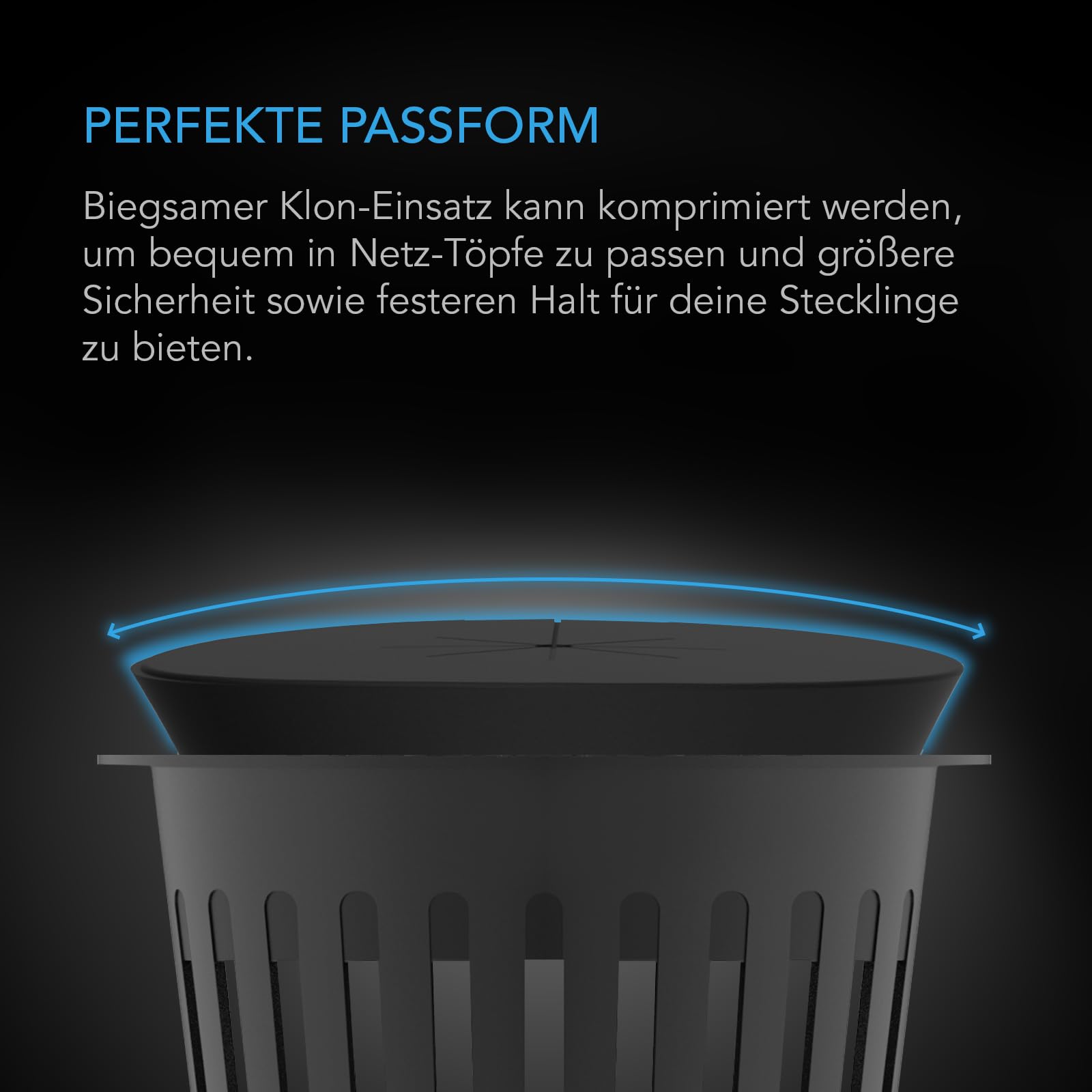 AC Infinity Clone Collar 100-mm, Cloner-Einsätze mit 8-Speichen-Design, 50-Pack – passend für Netztöpfe in Hydroponik-Growsystemen, Aeroponik, Cloning-Maschinen und Home Growing