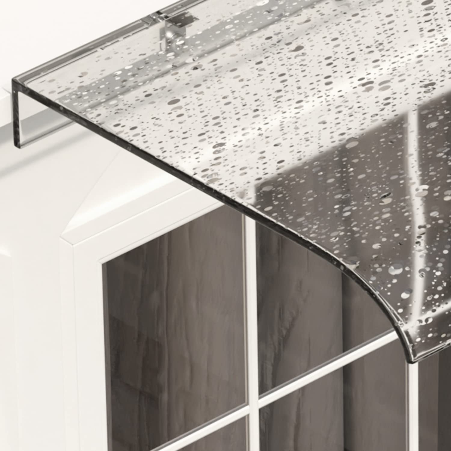 Gimisgu Vordach Haustürvordach 40x80cm Regenschutz Pultbogenvordach 3,5mm Transparent Pultvordach Überdachung Vordach für Haustür