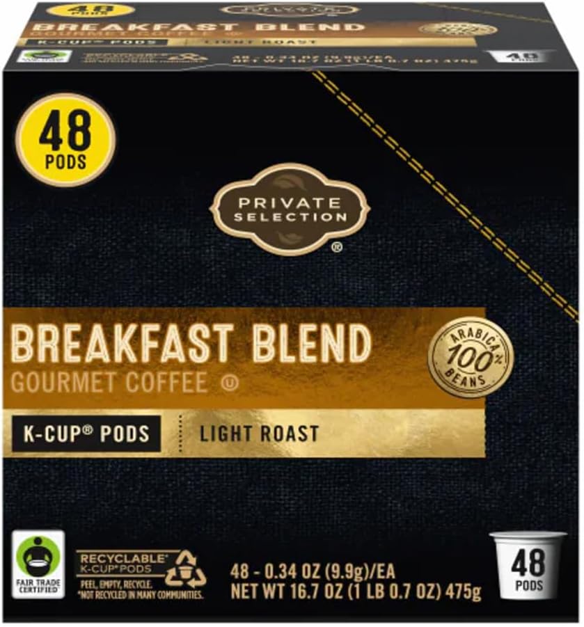 GenericBreakfast Blend Private Selection coffee Light Roast K Cup Coffee Pods 48 cups
