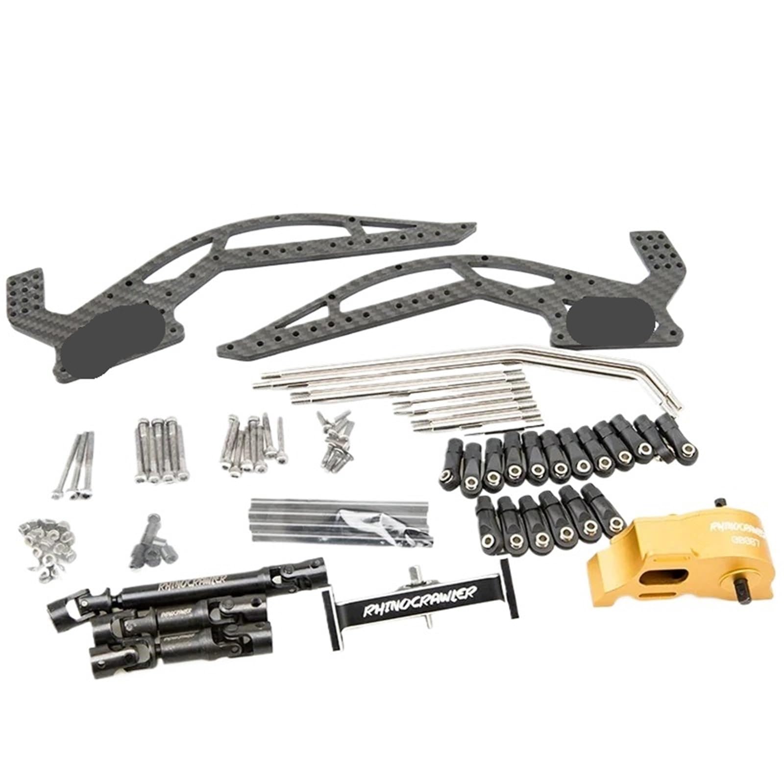 for Kit Telaio Telaio cingolato V2 Assi Capra Scatola Ingranaggi Albero Motore for Auto cingolata RC in Scala 1/10(YUE-V2-KIT B)