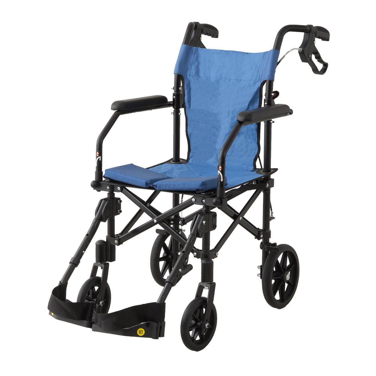 Amazon | エムール 車にらくらく収まる 折畳み 介助椅子 車椅子 ブルー