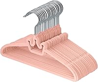 Vista 17 de ManGotree Perchas de terciopelo para bebé con gancho giratorio de oro rosa de 360°, colgador antideslizante de 11 pulgadas, perchas infantiles ultra