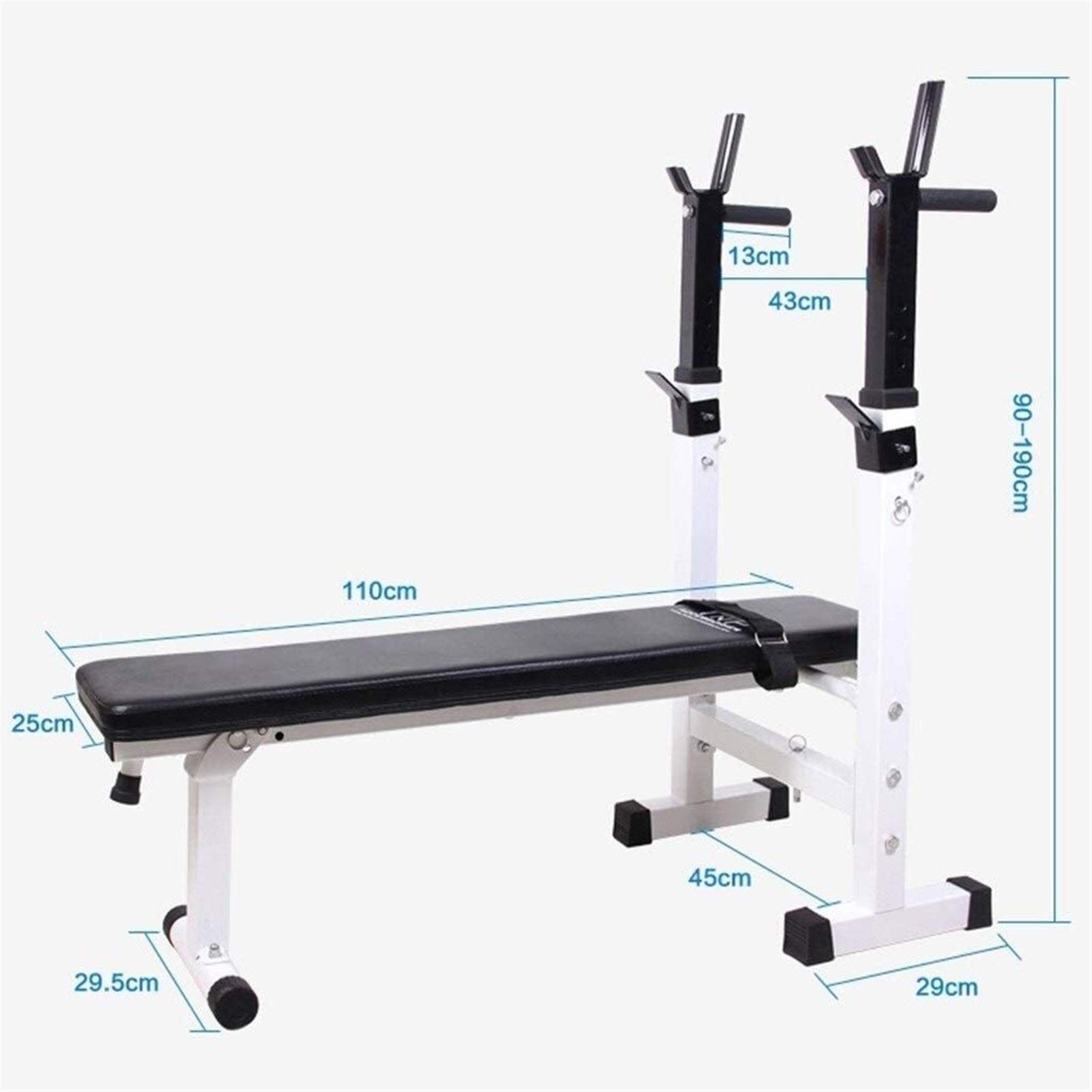 Ławka do ćwiczeń, ławka do hantli, trening siłowy, ławka do ćwiczeń, regulowane ławki fitness, składany stojak do przysiadów, wielofunkcyjny