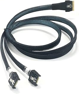 Micro SATA Cables | SlimSAS 8i to 2 X MCIO 4i 38P Cable 1 Meter