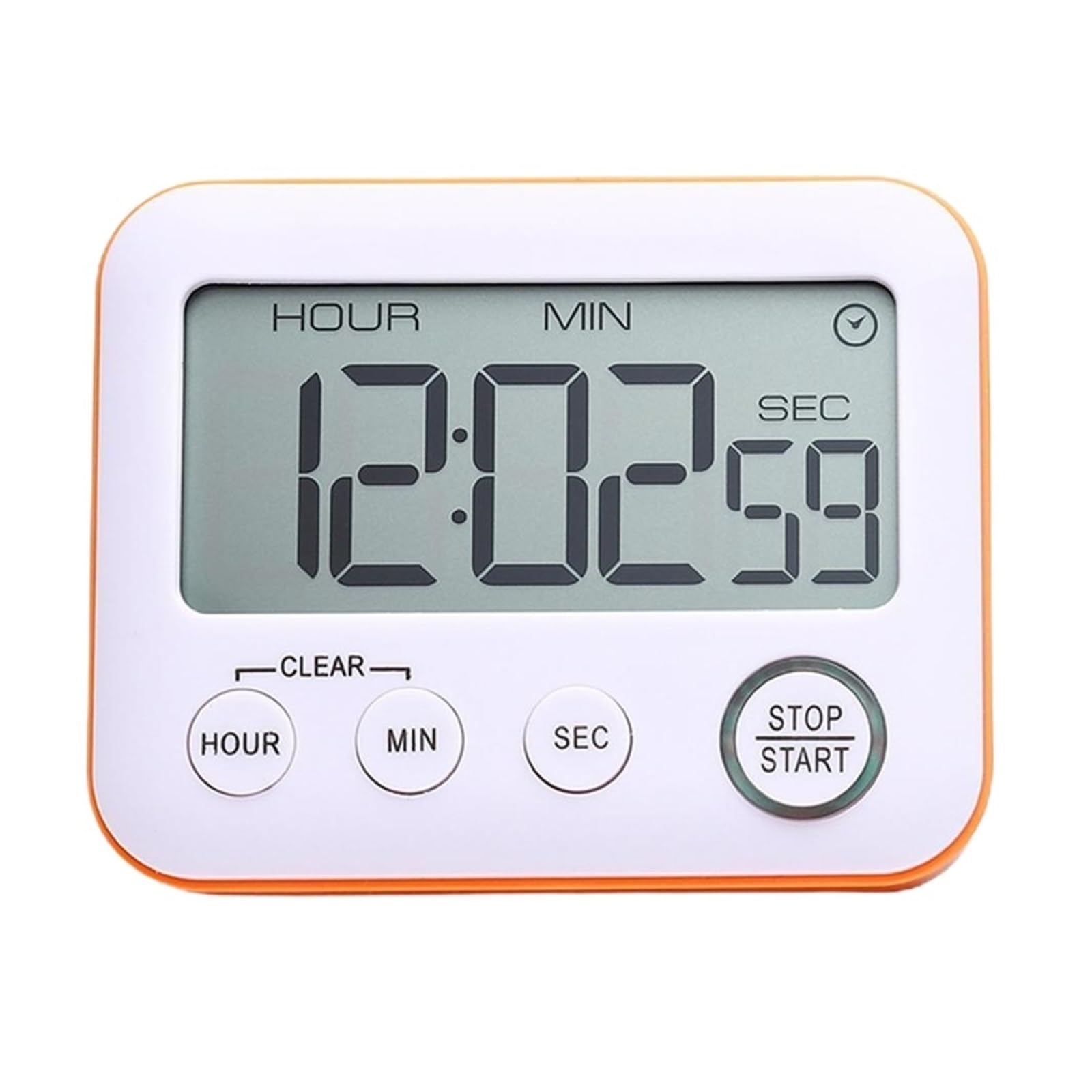 Digital Timer Large Screen Mute ON/Off Switch Kitchen With Loud Alarm Time Reminder Tool Countdown Clock For Home Reliable Efficient(Orange)