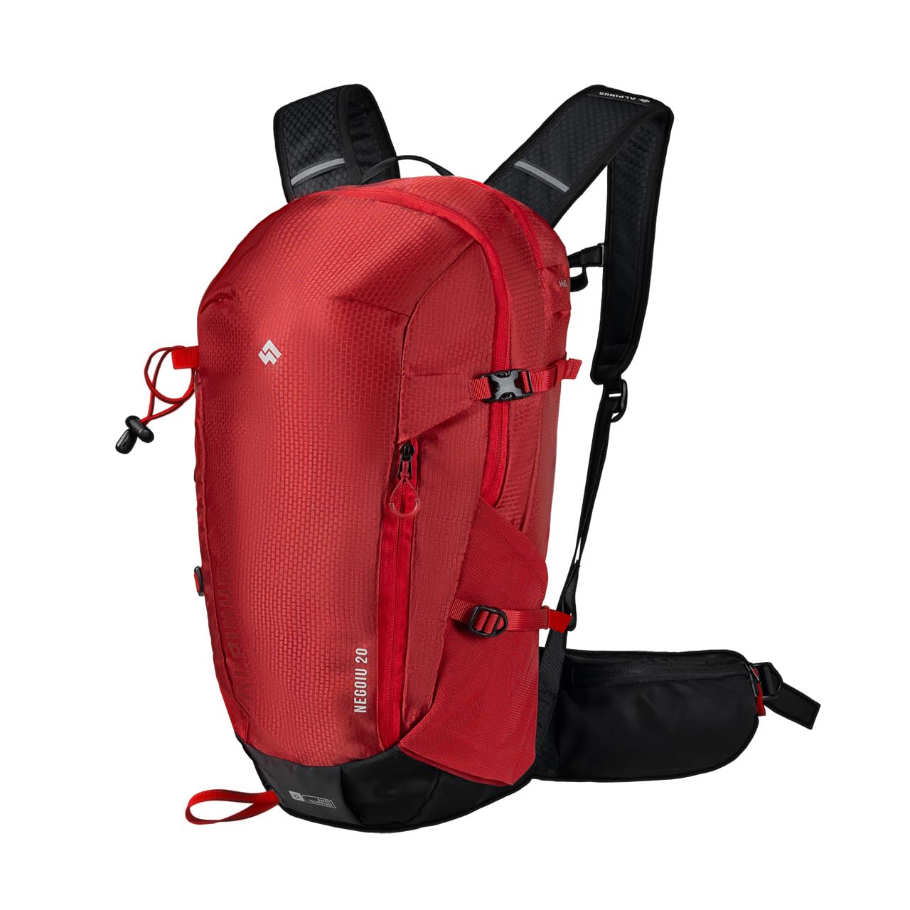 Alpinus - Negoiu 20L Plecak turystyczny, plecak sportowy i outdoorowy, trekkingowy z materiału odpornego na ścieranie, na jednodniowe wycieczki, plecaki turystyczne, ergonomiczny- ciemnoczerwony