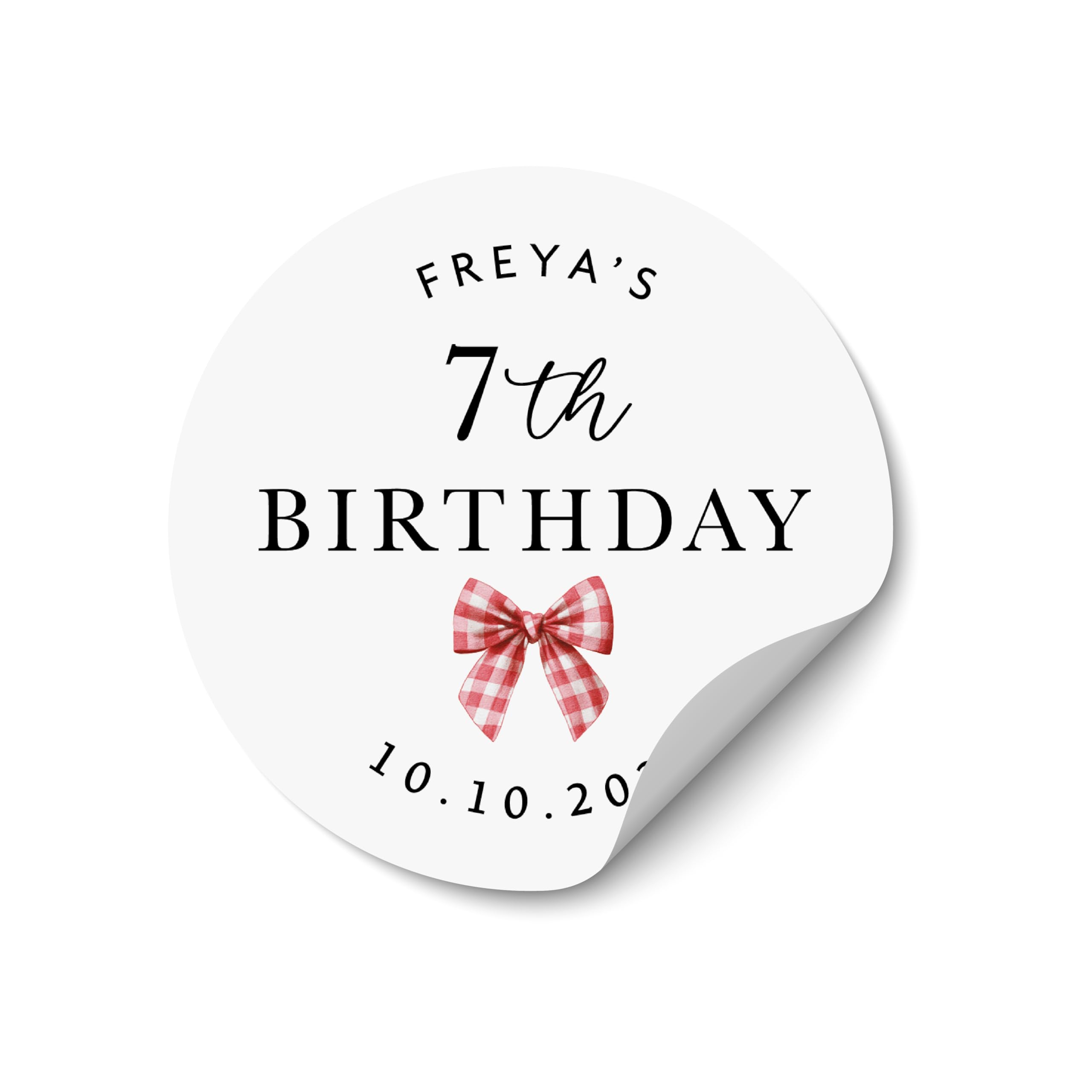Personalised Happy Birthday Stickers Any Age, Kids Birthday Party Favor Stickers, Party Bag Seal Stickers, Custom Name Labels - BD30
