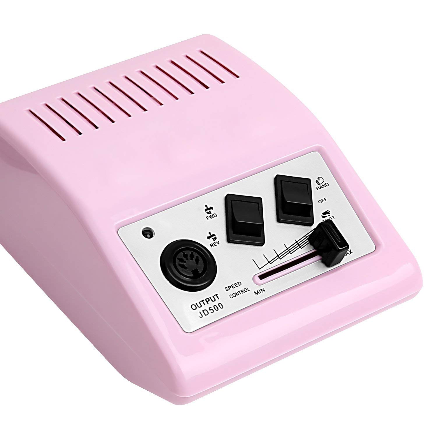 30000 RPM con Pedal Torno para Uñas Profesional – Potente Set de Manicura y Pedicura con Fresas para Retirar Esmalte y Callos, Empujar Cutículas, Limar