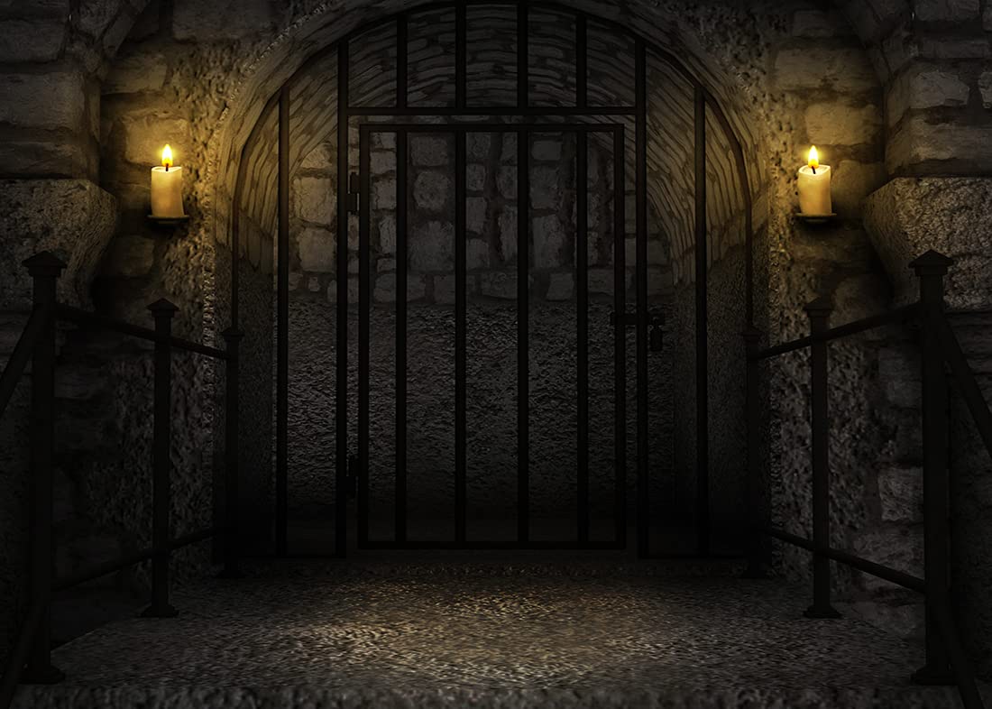 BELECO 17x10ft Fabric Medieval Castle Backdrop Ancient Castle Dungeon - View #3