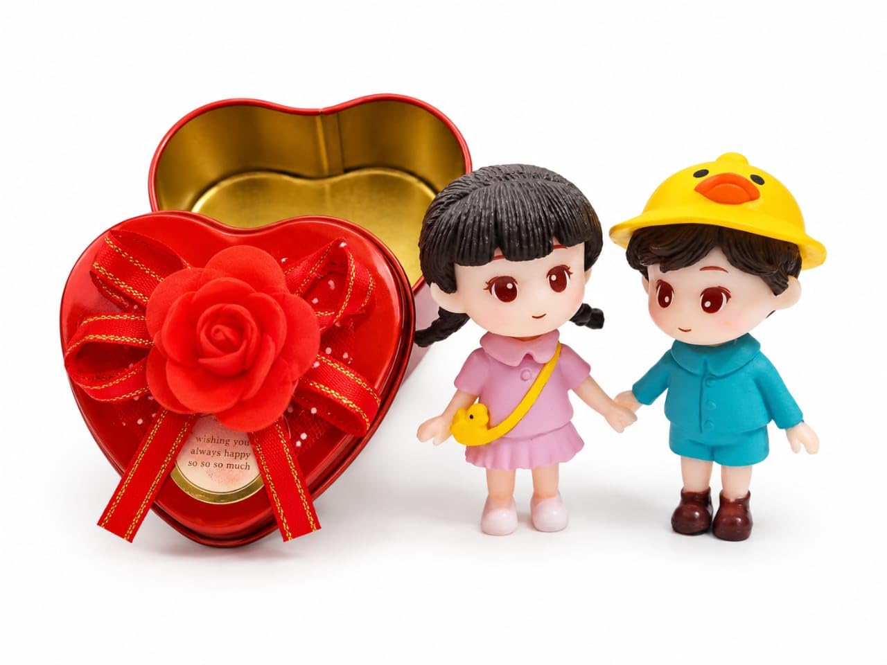 CNBLUE MINIBULE 3点DOLLキーリングミニポーチジョンシン特典付 JOMIKAA Mini Couple Doll with Heart Gift Box Combo | 2 Inch Boy
