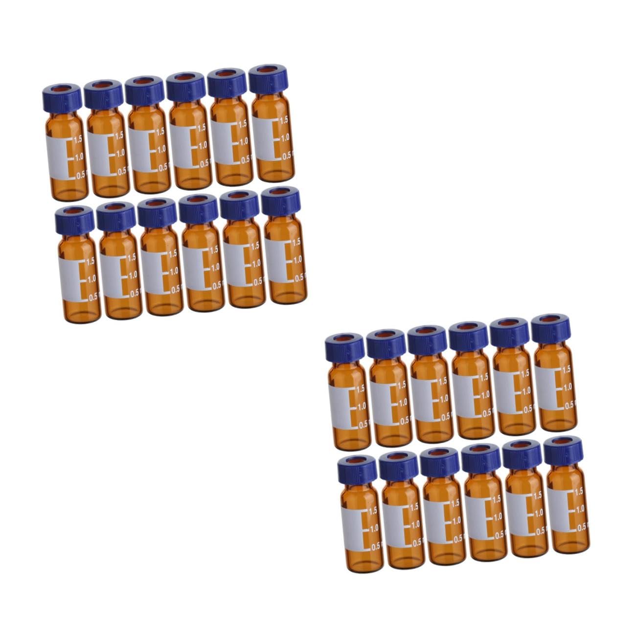 Alipis 2 Sätze Glasfläschchen Probenahme Flaschen Mit Schraubverschluss Chromatographie Fläschchen Lagerbehälter Für Labor Pharmazie Kosmetik 100 Stücke * 2
