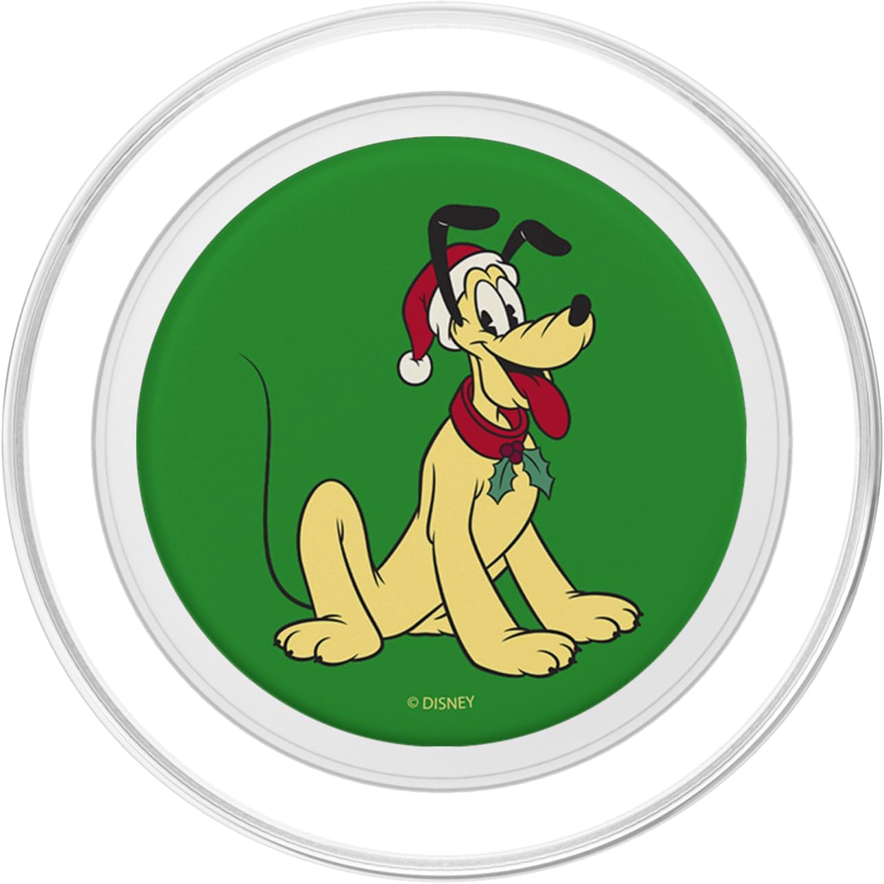 Disney Mickey And Friends Christmas Pluto Santa Hat Portrait PopSockets MagSafe PopGrip for iPhone