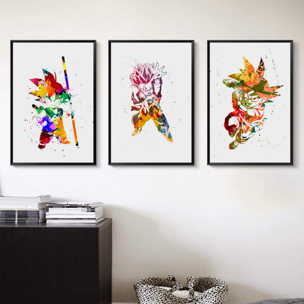 Amazon｜ドラゴンボール孫悟空かわいいA4キャンバス絵画アートプリント