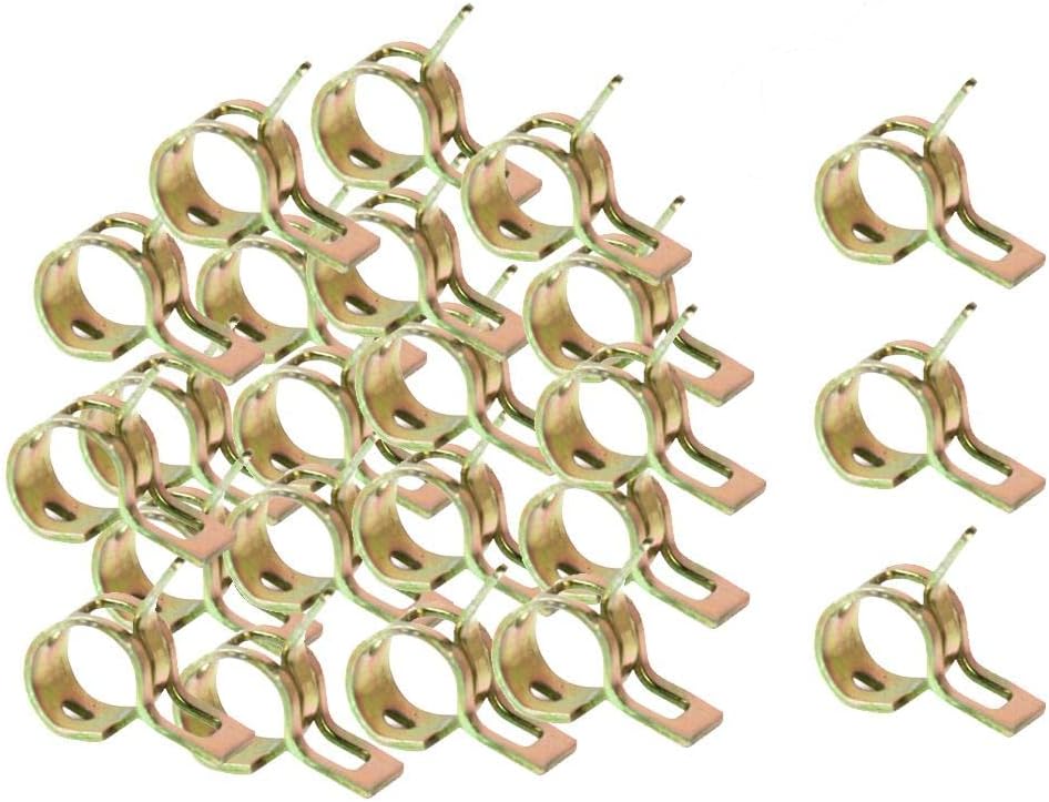 40 x Spring Clip Fuel Hose Line Air Tube Clamps Fastener Diameter 6mm