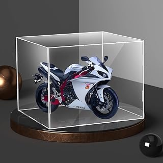 Atropos Clear Acrylic Display Case,Simple Self-Assembly Clear Acrylic Display Box, 3.94*3.94*5.91 inch Dustproof Protection Showcase for Action Figures Toys Soccer Display Case Collectible