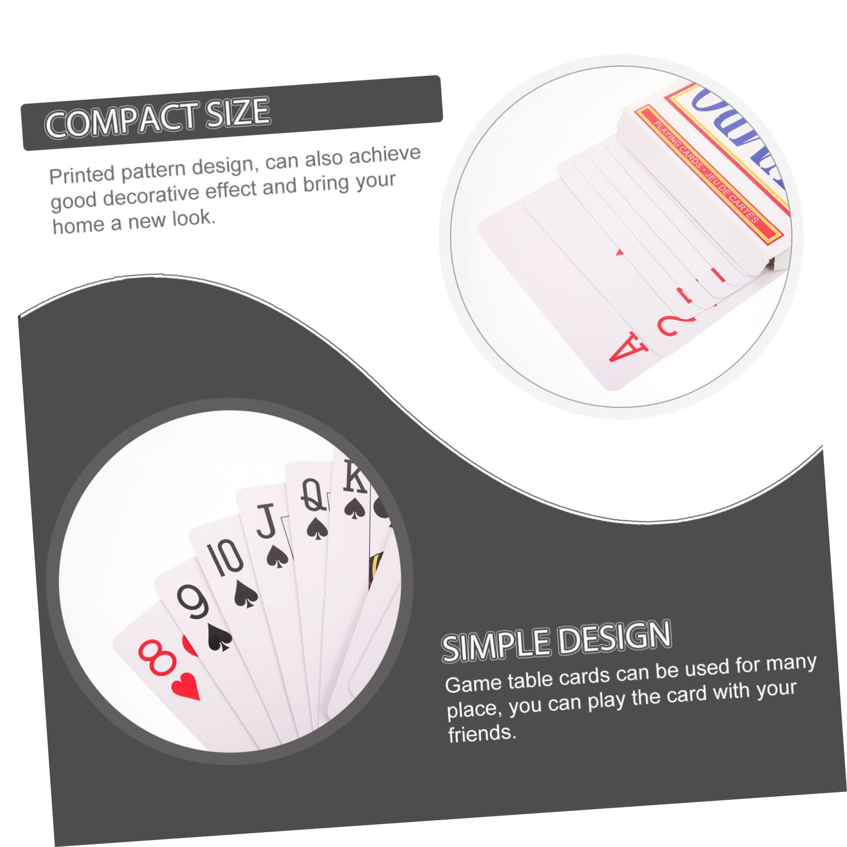 Juego de Cartas de Póker Gigante para Adultos, Cartas de Papel Fáciles de Guardar y Llevar, Ideales para Juegos de Mesa y Viajes, 1 Set