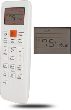 Replacement AC A/C Remote Control DB93-11489C for Samsung Air Conditioner Air Conditioning DB93-11489 DB93-11489G DB93-11115K DB93-11115M DB93-11115R Display in Both Fahrenheit and Celsius