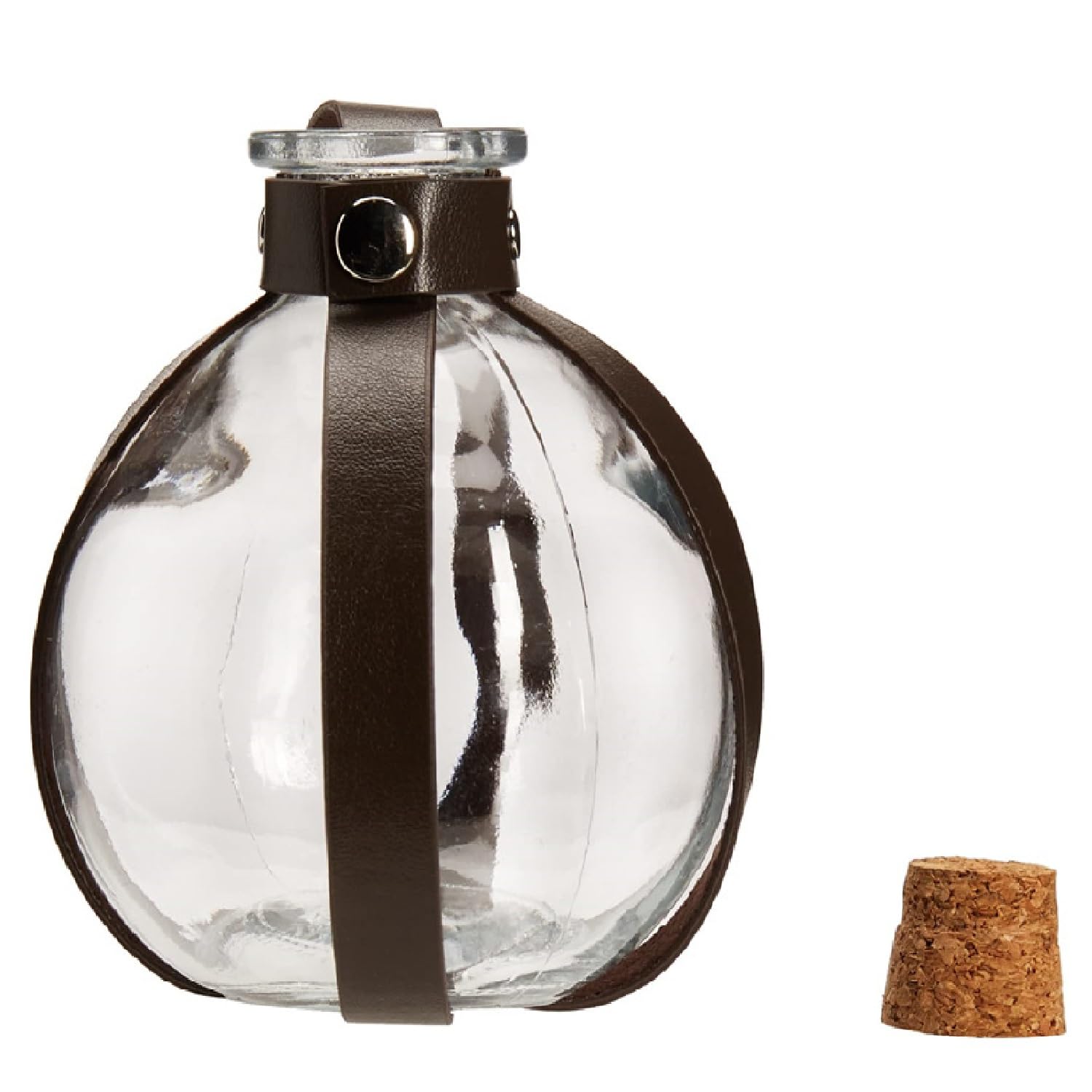 MEISH 2 Pieces Magic Cork Potion Bottles Halloween Accessories Wizard Medicine Bottles Round Glass Bottles Medieval Wizard Accessory for Role-Playing Cosplay Props - Image 4