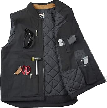 EDTREK Waterproof Concealed Carry Vest With 10 Pockets - Versatile Canvas Vest For Work and Daily Use