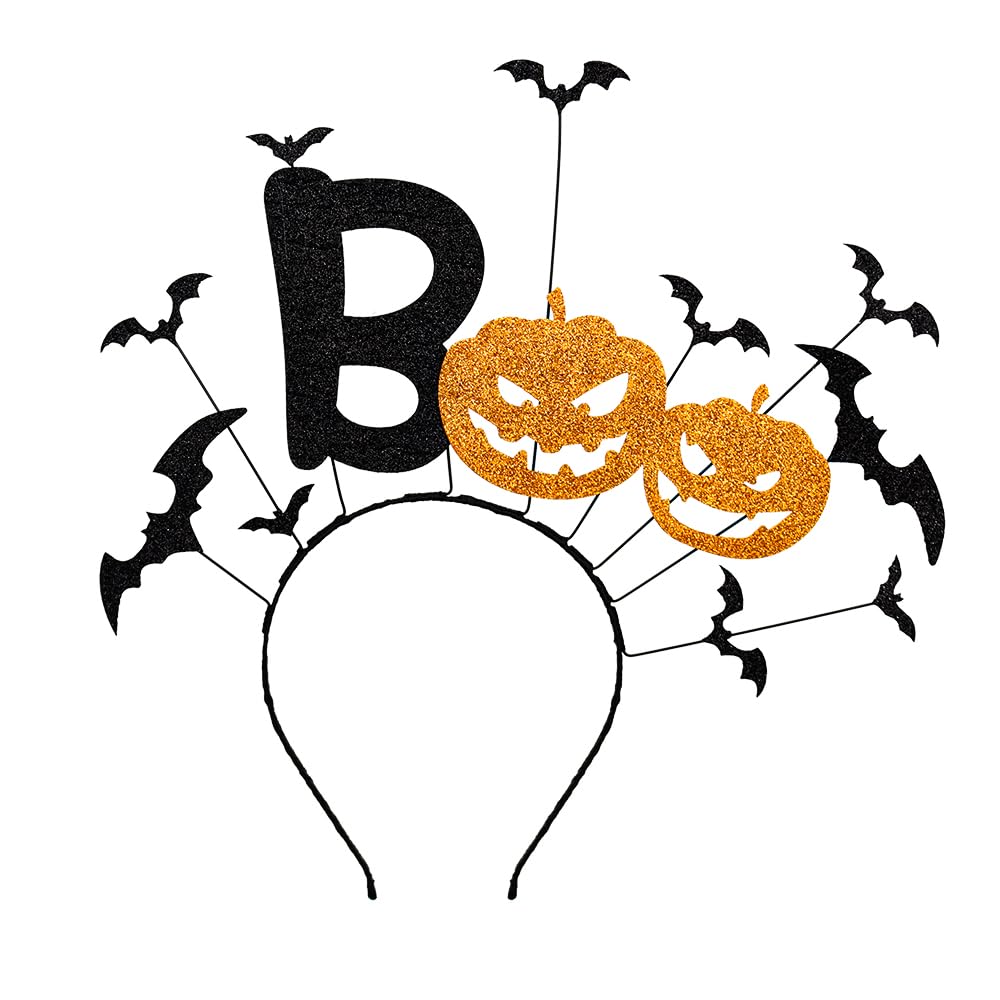 Craight Halloween Bat Headband,Glitter Black bat headband