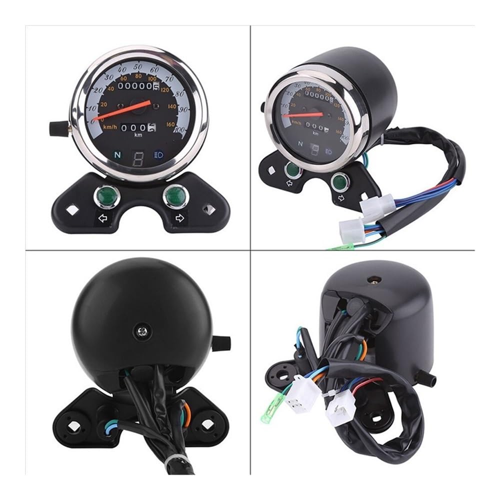 Compteur Accessoires universels en aluminium pour moto, 12V DC, odomètre, compteur, tachymètre, double pour CB125