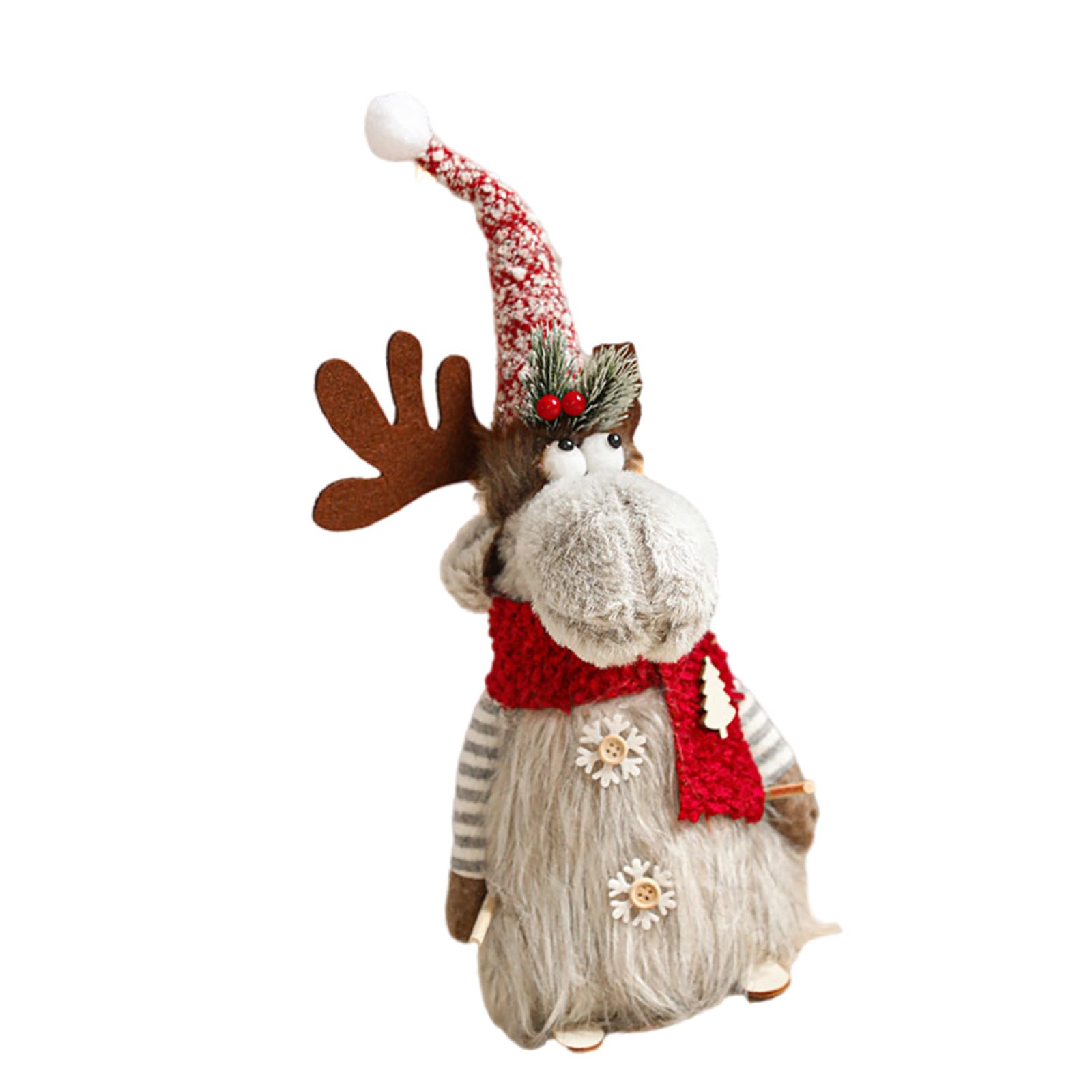 Lerpwige Elegant Reindeer Christmas Decoration Handmade Figure Sculpture Christmas Decoration For Window And Desktops Tabletop Display