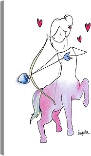 PICANOVA Sagittarius 80 x 60 cm – Stampa su tela di alta qualità – Stampa artistica su telaio in legno da 2 cm per camera da letto e soggiorno di Virgola Art Stampa su tela, poliestere, 100% pino