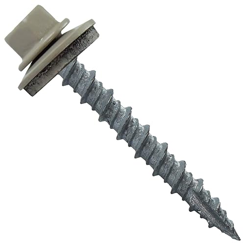 Miniatura 17 de Tornillos para techos de metal: (250) Tornillos de techo de chapa de metal galvanizado de 10 x 1-1/2 pulgadas. Tornillos de revestimiento de metal a