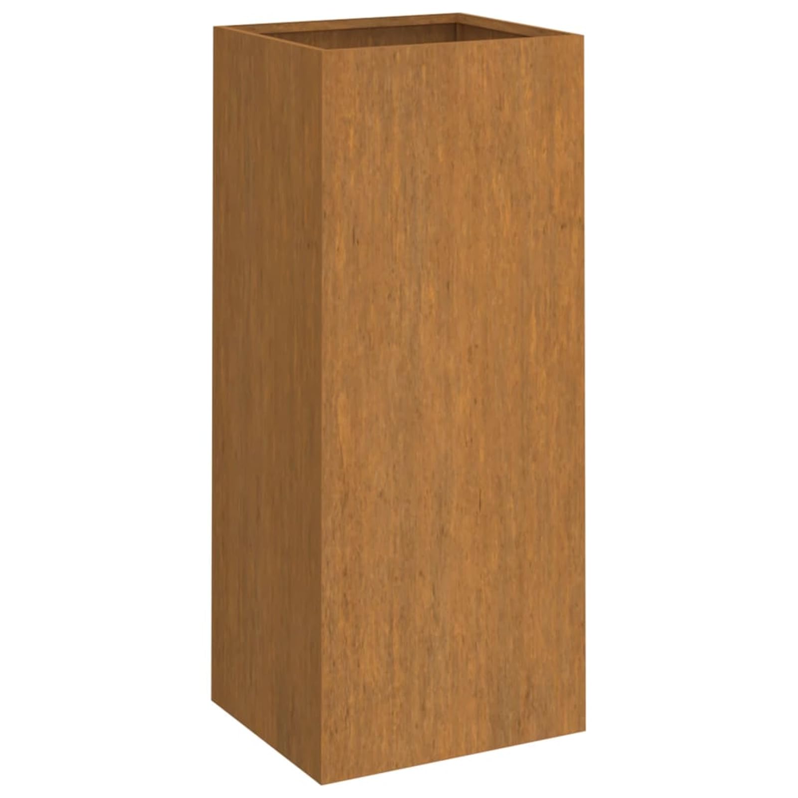 Sadzarka na kwiaty 32x27,5x75 cm Stal corten, ogrodnik na nogach, taca z kratką, taras ogrodniczy