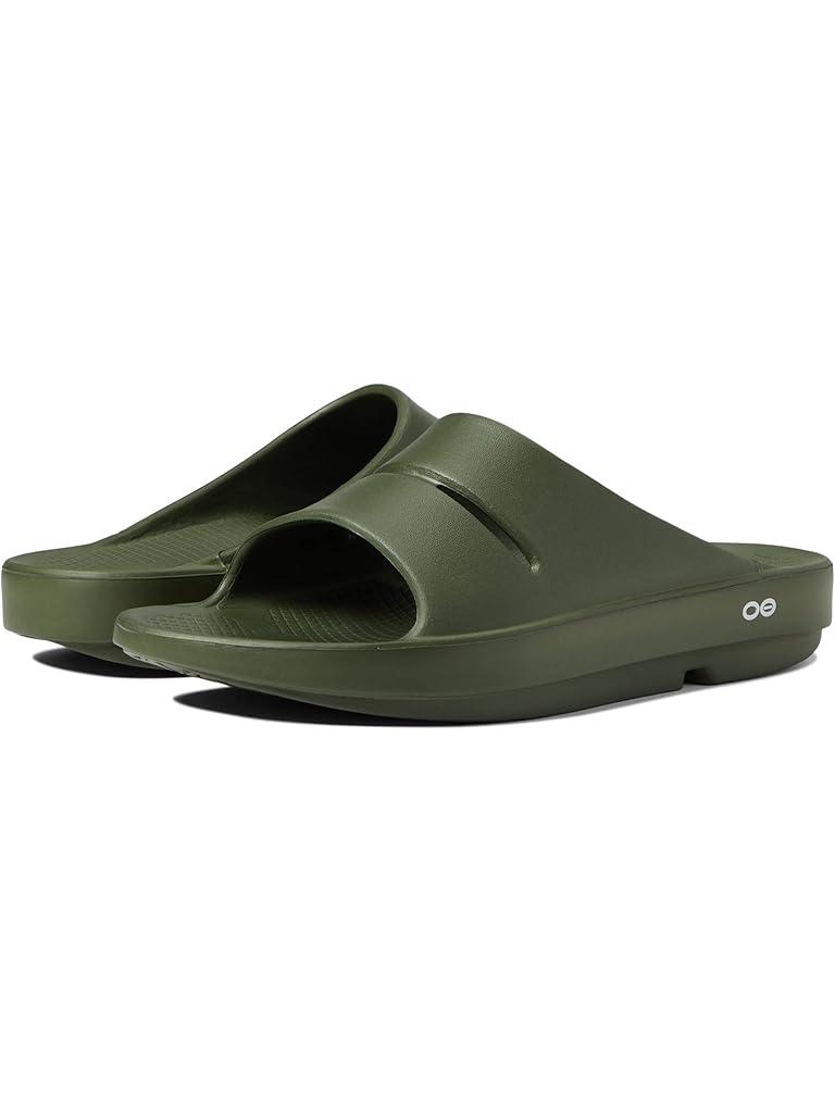 Green OOFOS OOahh Slide
