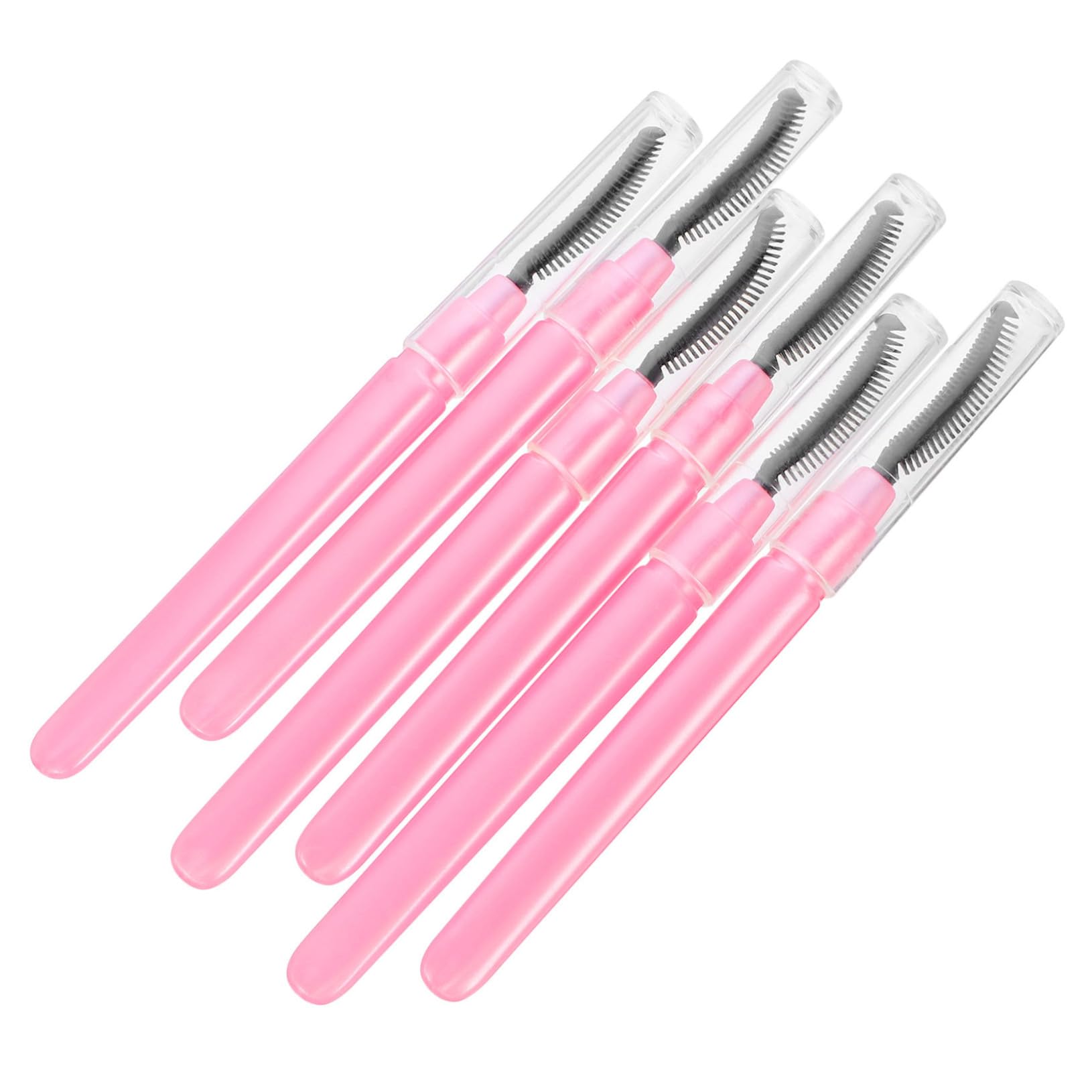 FOMIYES 6pcs Makeup Brushes Set Soft Eyelash Brush for Brow Lift Applicator Cleaning Kit Pink