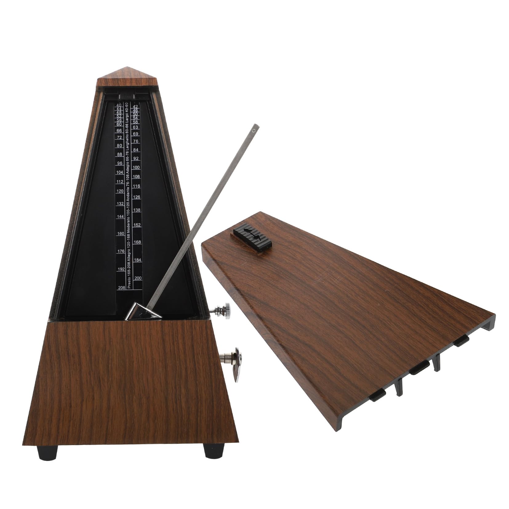 HANABASS 1 pieza Metrónomo Mecánico de Madera para Piano Guitarra y Violín Precisión la Medición del Ritmo para Instrumentos Musicales