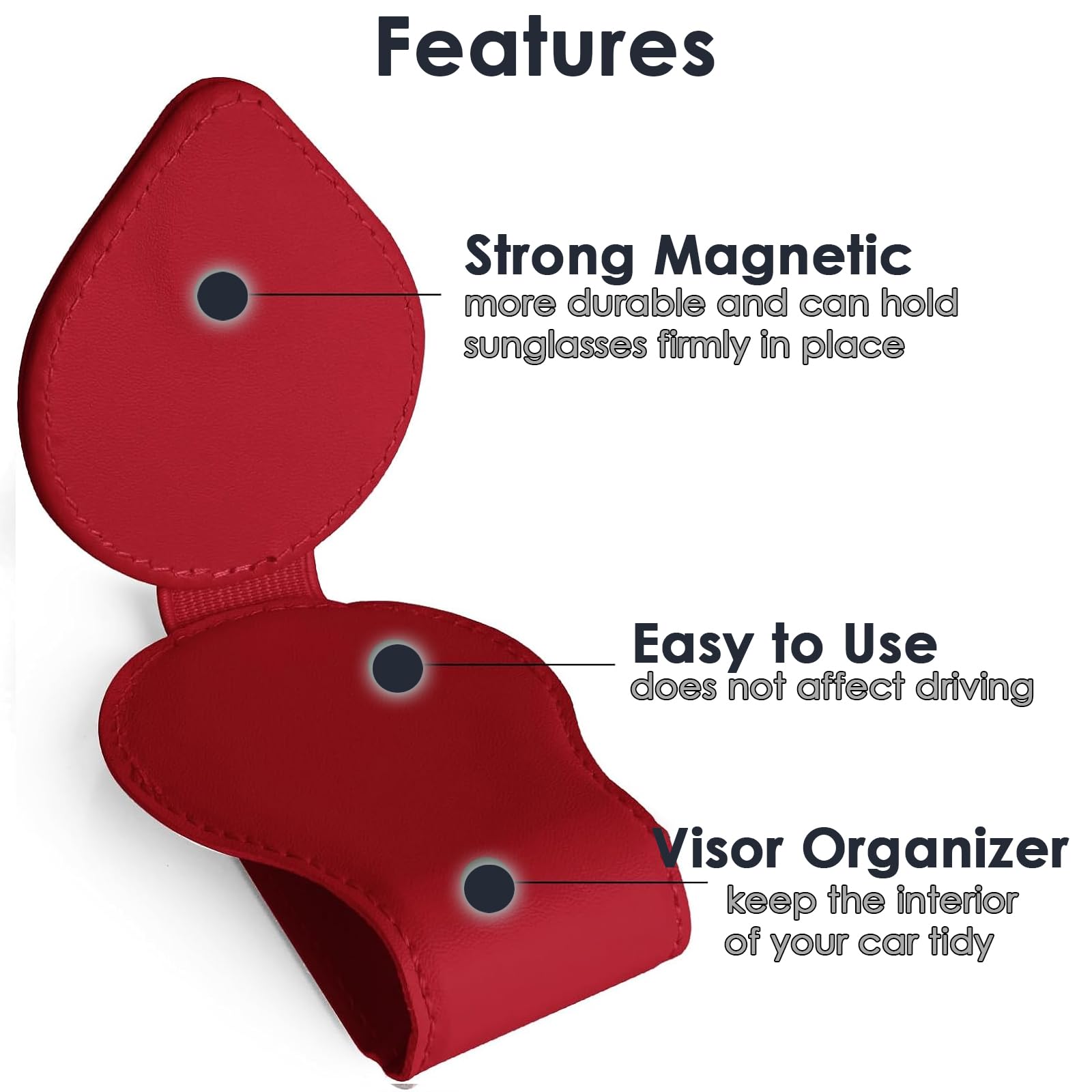 Car Sunglasses Holder Compatible with Bronco Sport Sun Visor Organizer Magnetic Sunglass Mount Eyeglasses Sunglasses Holders Personality Interior — view 7