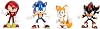 Jada - Metal Figure - Sonic - 4 Figurines - Iconic Characters - Sonic Tail Knuckle Shadow - 253252043