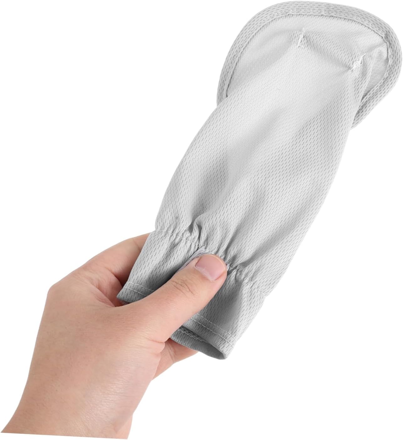 Mikikit 10pcs Women’s Driving Sun Gloves Fingerless Breathable Ice Silk UV Protection Thin Gloves for Cycling Hiking Outdoor Sports in Grey