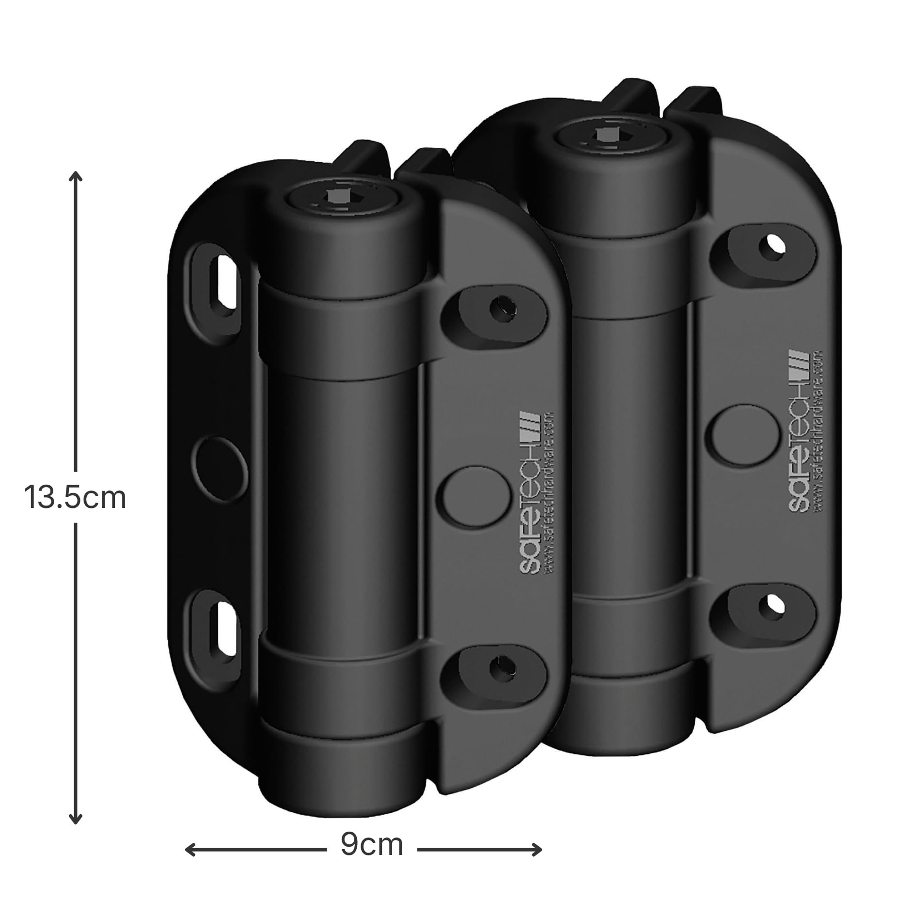 Safetech Hardware Cerniere per cancelli a chiusura automatica, resistenti cerniere regolabili in tensione per esterni, cerniera a molla per metallo, legno, alluminio, PVC, vinile, cancelli fino a 80