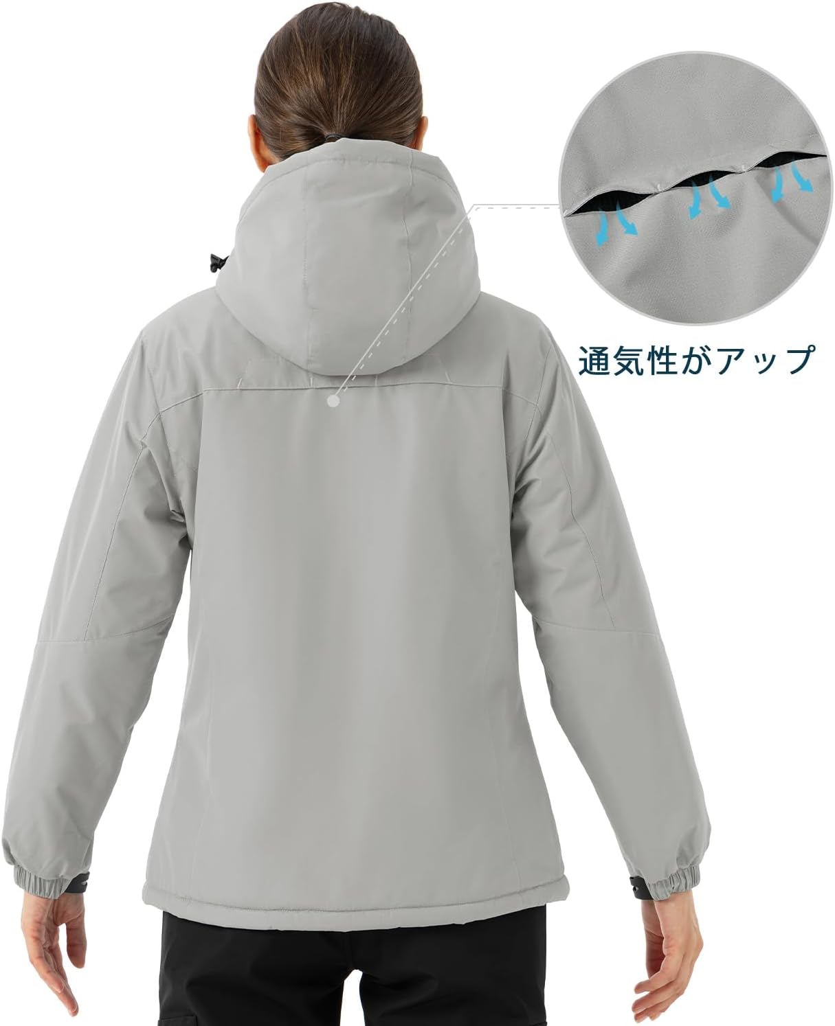 [Gopune] アウトドア ジャケット レディース 裏起毛 マウンテンパーカー 撥水 登山服 防寒着 コート スキーウエア 防風