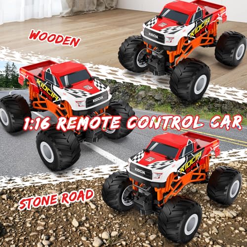 image for Kidcia 1:16 Scale RC Monster Truck - 2.4GHz All Terrain Car for Kids 4