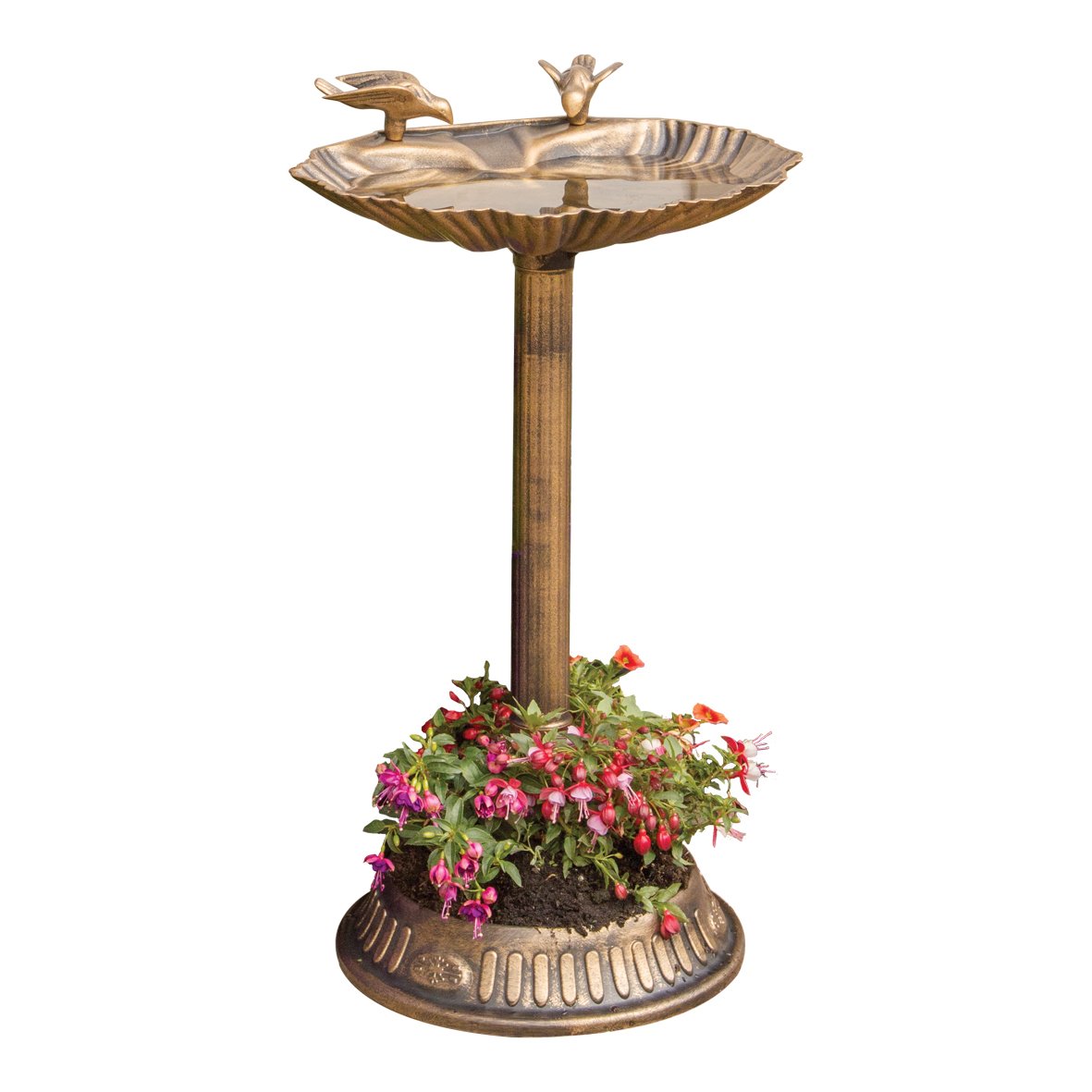 GardenKraft 17390 Fontana per volatili, Oro